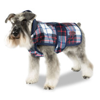 Abrigo Zip Breathe-Comfort Cuadros Impermeable para Perros