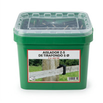 Aislador tirafondo para cinta hasta 40 mm cercado eléctrico madera cubo 100 unidades