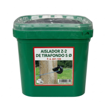 Aislador tirafondo para poste de madera cercado eléctrico cubo 100 unidades