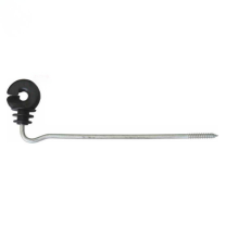 Aislador separador Z-60 con varilla 21 cm y tirafondo para postes de madera cercado eléctrico