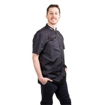 Bata de peluquería New Lavezzi negra profesional