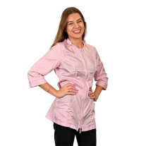 Bata de peluquería Aleria rosa profesional