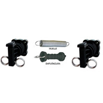 Kit puerta completa para cerca eléctrica con postes de fibra de vidrio profesional