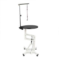 Mesa neumática Mini giratoria para razas pequeñas en peluquería canina