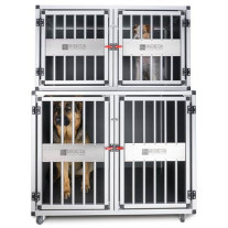 Módulos de espera y secado BoxPro apilables para peluquería canina profesional