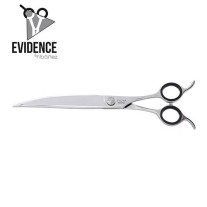Tijera curva Troya 20,5 cm Línea Evidence Ibáñez precisión profesional peluquería canina