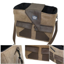 Bolso polipiel Marrón alta calidad para perros y gatos , comprar bolso piel para perros, bolso de piel para transportar perros 