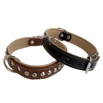 Collar de cuero para perros medianos y grandes