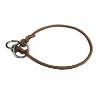 Collar de lazo de cuero redondo fino para perros exposición y educación 