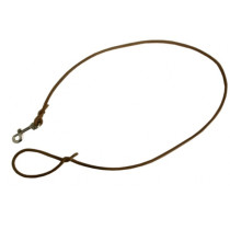 Correa cuero redondo para paseo perros 