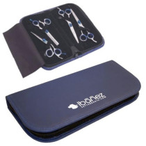Estuche Ibáñez para 4 tijeras Azul peluquería canina
