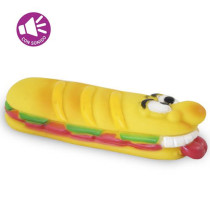 Juguete para perros con sonido y forma perrito caliente