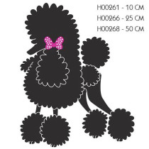 Pegatina caniche para peqluería Canina