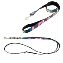 Correa nylon  Mosaico  para galgos doble mosquetón