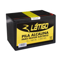 Pila Látigo Alcalina 9 V. 160 A/h. para pastores eléctricos y cercas