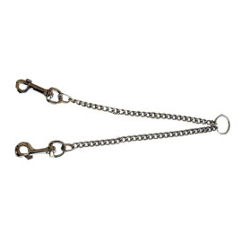 Adaptador métalico para correa dos perros a la vez