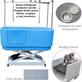 Bañera perros elevable eléctrica para peluquería canina