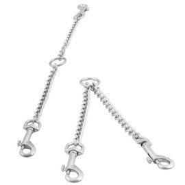 Cadena Acero para llevar dos perros