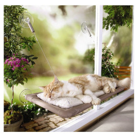 Cama para gatos con ventosas para ventanas 