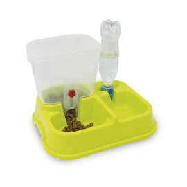 Comedero y bebedero dispensador - Ibañez -para perros y gatos comida y agua