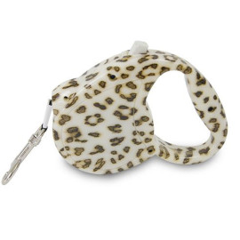 Correa para perros retráctil wild extensible leopardo