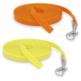 Correa traíla plana de poliuretano 10 metros para adiestramiento de perros 