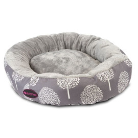 Cama Donut Winter Trees para perros y gatos pequeña