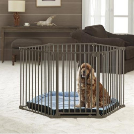 Parque Convertible en Barrera de Seguridad para perros