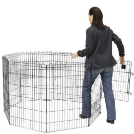 Parque Metálico Grande 8 Paneles para perros