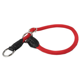 Collar redondo nylon y piel azul talla 1 - 30 cm