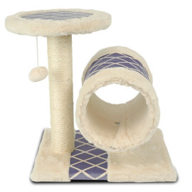 Árbol rascador rombos azul para gatos