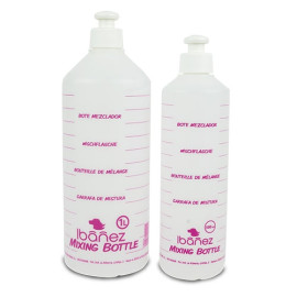 Bote mezclador aplicador  champú o acondicionador