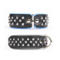 Collar para perros de piel ancho con tachuelas y pinchos