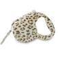 Correa para perros retráctil wild extensible leopardo