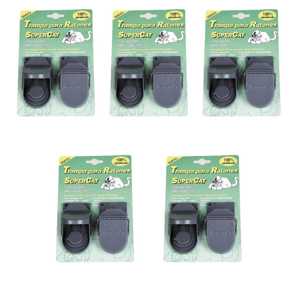 5 Trampas para ratones eficaces Supercat con cebos permanentes | Mejores trampas para ratones del mundo al mejor precio 