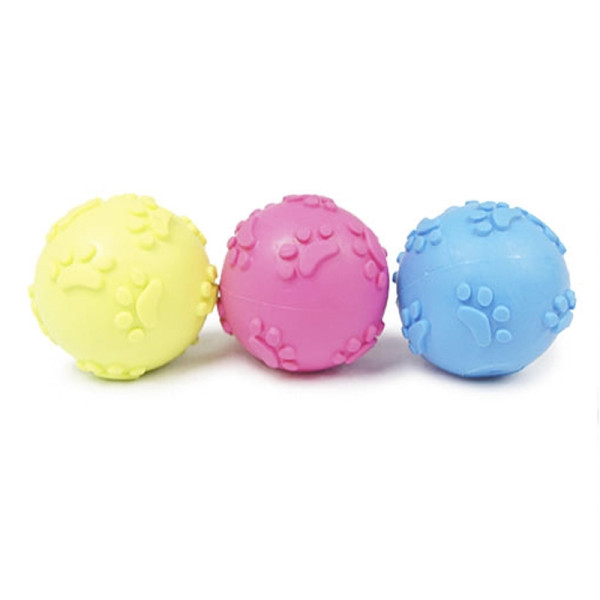 Pelota con huellas juguete perros muy resistentes goma termoplástica
