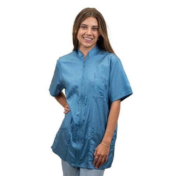 bata-profesional-antipelo-peluqueria-canina-azul