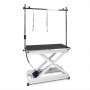 Mesa eléctrica Comfort negra regulable para peluquería canina