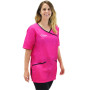 Bata peluquería Fiori rosa FUCSIA TALLA L